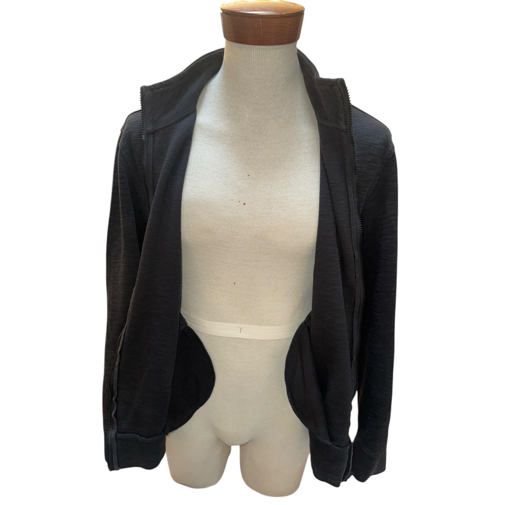 Ben Sherman Dark Charcoal Cotton Zip-Up Bomber Jacket‎ L - Picture 8 of 12